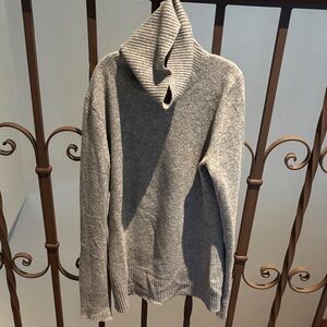 J. Crew Heather Gray Cowl Neck Sweater